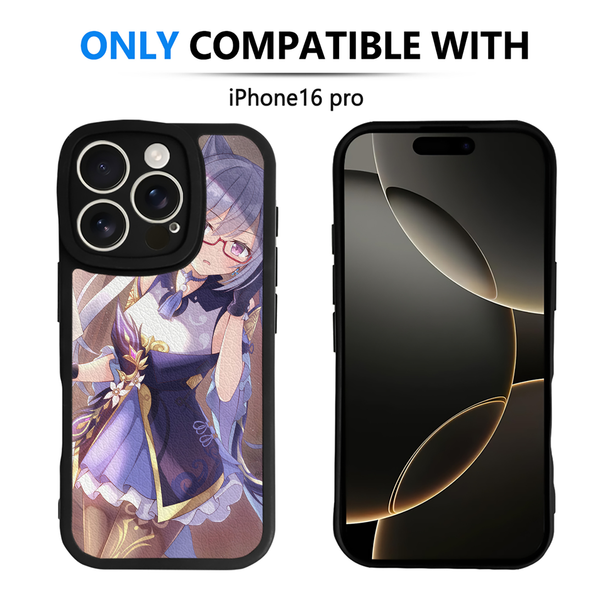 げんし神 genshin 【iPhone 16シリーズ対応】シリコンスマホケース（レザー調） 材質：シリコン